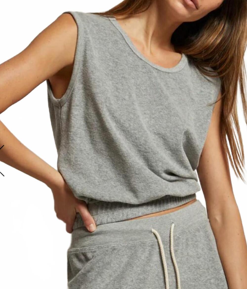 NEW PERFECTWHITETEE ellie tank top in green stone
